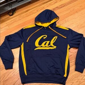 Navy and Yellow Cal Men's Hoodie